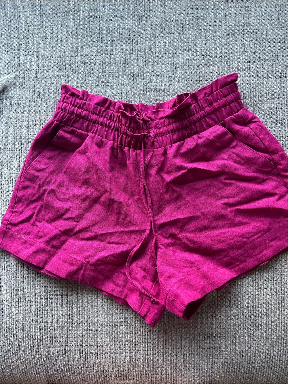 a new day Women's Magenta Drawstring Athletic Shorts